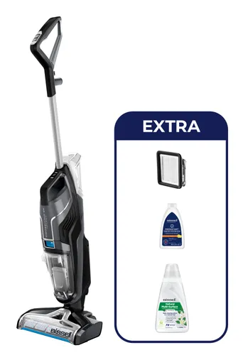 Aspirador escoba - Bissell Crosswave C6 Select Corless 3569N, Friegasuelos, 255 W, 0.82 l, Negro