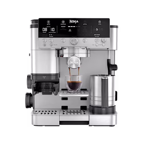 Cafetera expresso Ninja Luxe Café Premier, 3 funciones en Plateado y negro | ES601EU | de SharkNinja